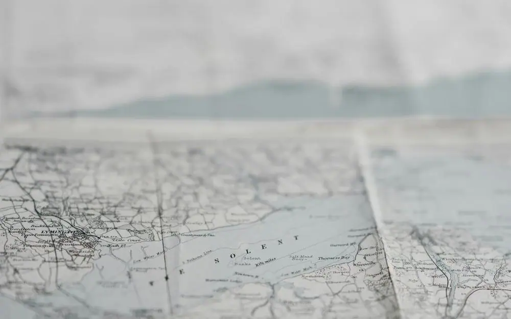 Maps spread on a table